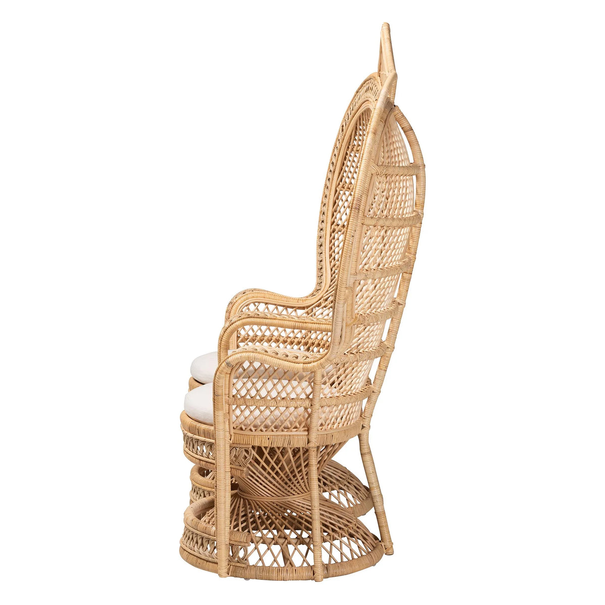 Natural Brown Rattan Two-Seater Chair N613