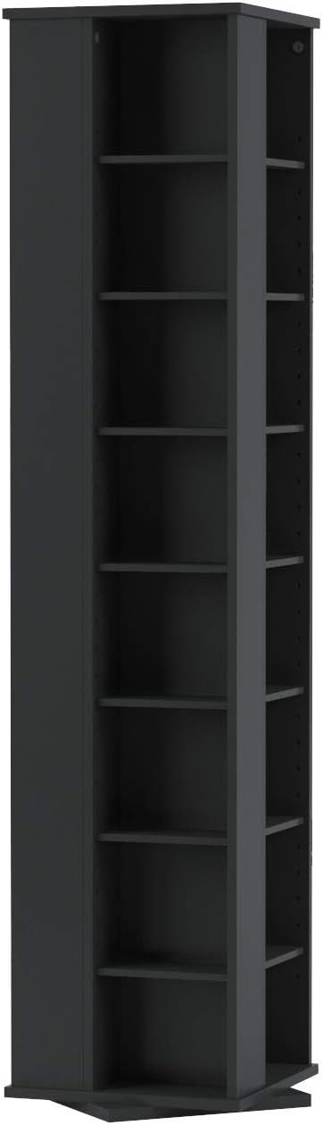 Black Four-Sided Spinning Tower Storage Cabinet V592