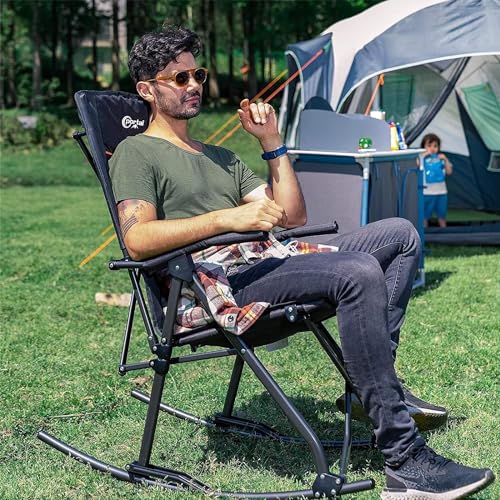 Oversized Folding Rocking Camping Chair with Carry Bag U41395