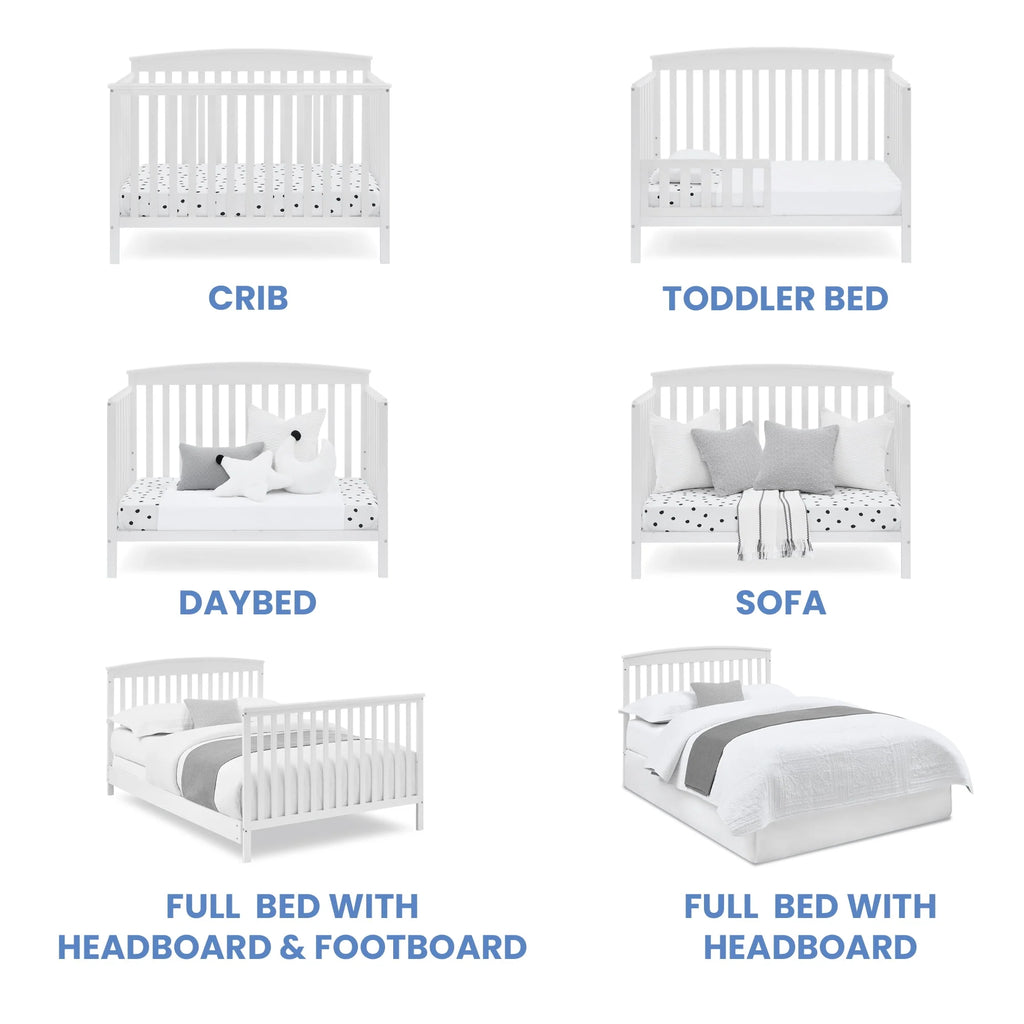 6-in-1 Convertible Baby Crib S791
