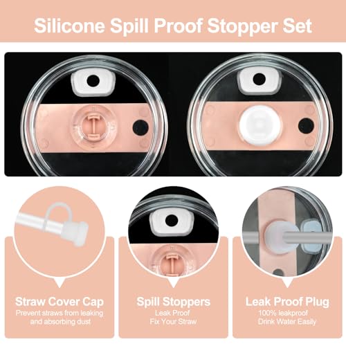 5 pcs Silicone Straw Covers Stopper Handle Charm Boot for Stanley 30&40 OZ Q9125
