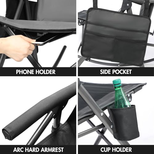 Oversized Folding Rocking Camping Chair with Carry Bag U41395