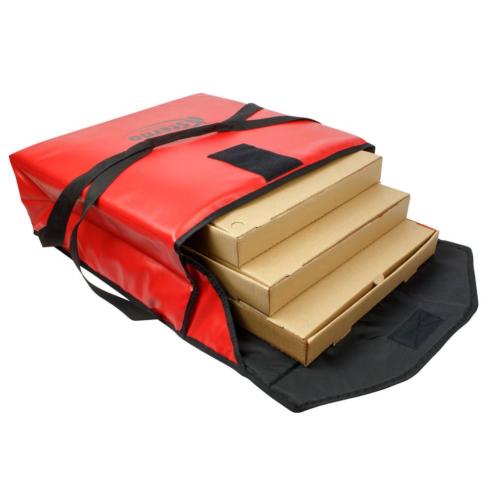 Red Insulated Vinyl Pizza Carrier F546854