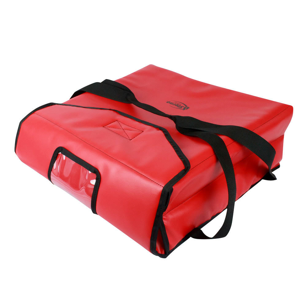 Red Insulated Vinyl Pizza Carrier F546854
