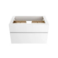 White Double Drawer Bath Vanity Cabinet N140473