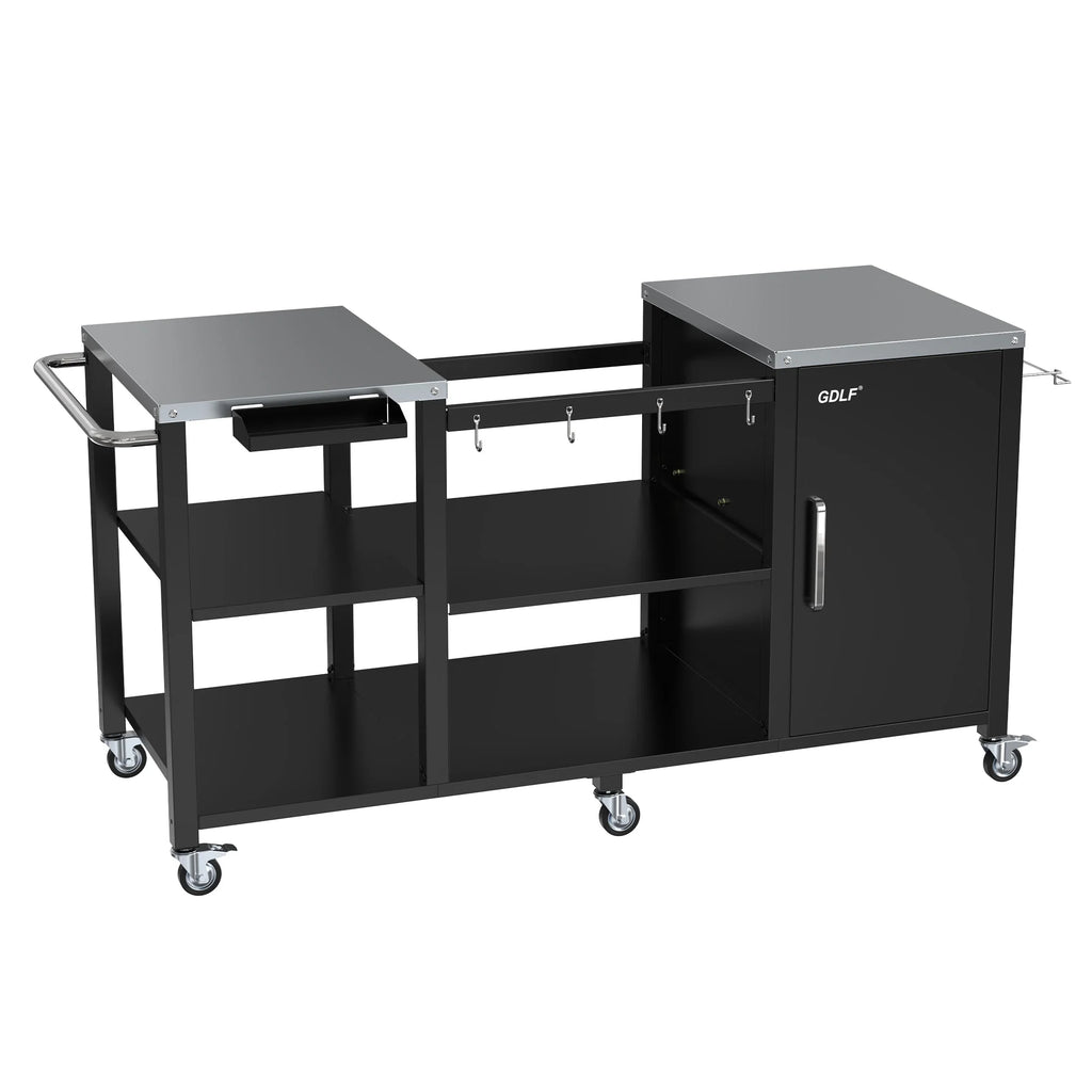 Heavy Duty Metal Grill Table with Storage R484819