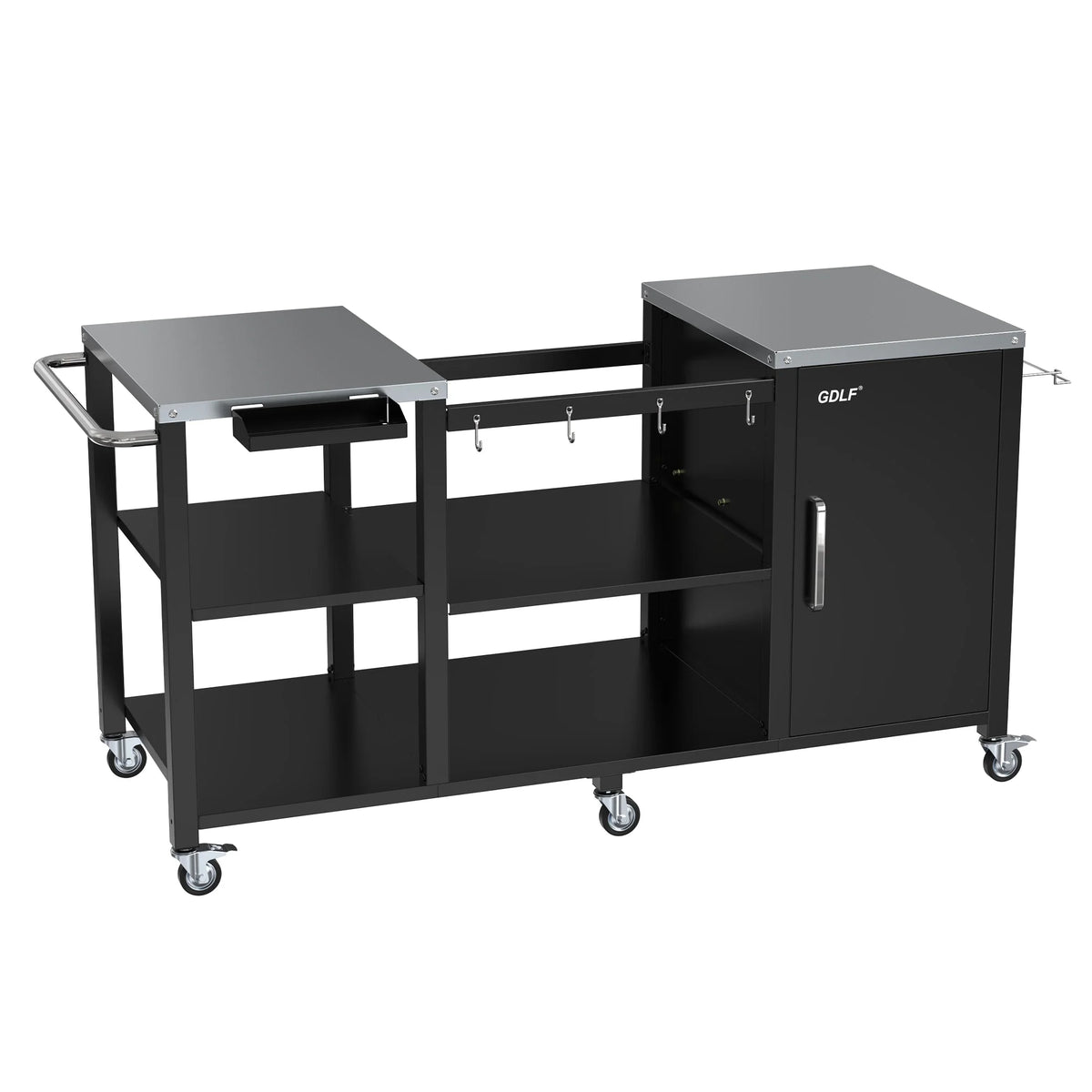 Heavy Duty Metal Grill Table with Storage R484819