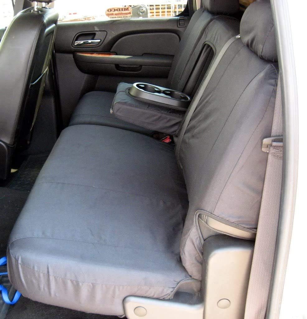 Black Waterproof Rear Seat Covers for Double Cab F43980