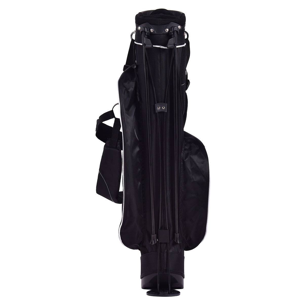 Black Golf Stand Cart Bag with 4 Way Divider T6317