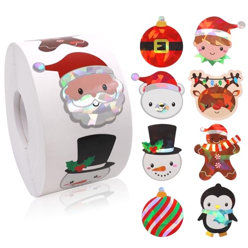 Christmas Stickers 1 Roll 500Pcs Z183993