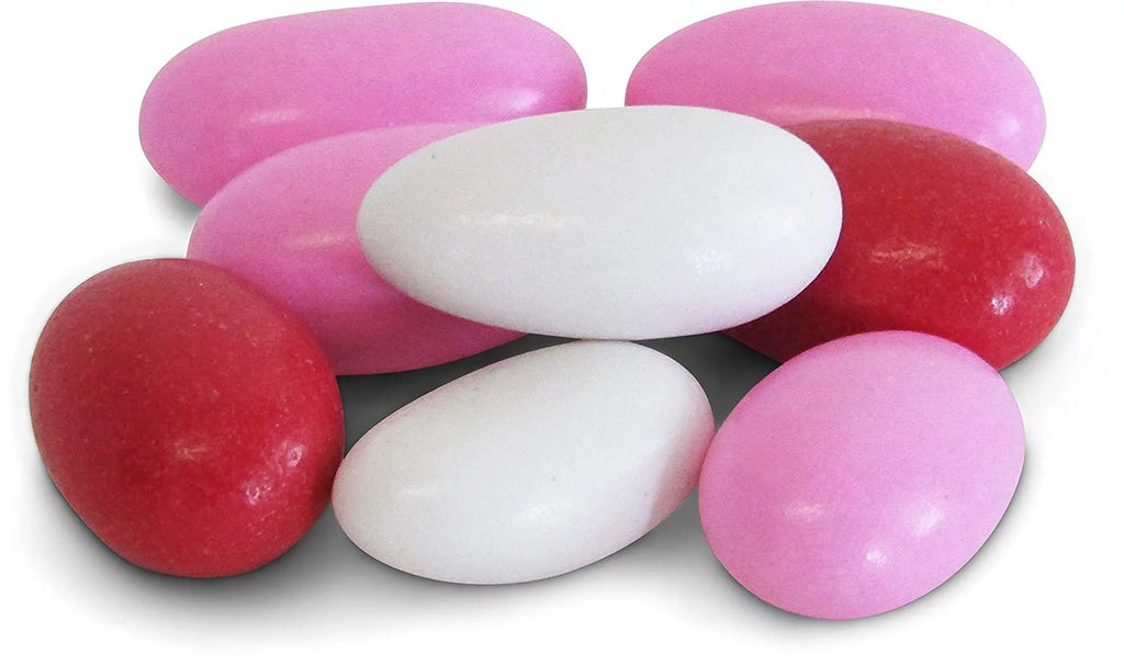 Red Pink & White Jordan Almonds Mix, 3.5 LBS Jumbo Container B433591