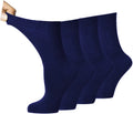 Diabetic Dress Socks Non Constricting Parliament Blue 4 Pairs M1326