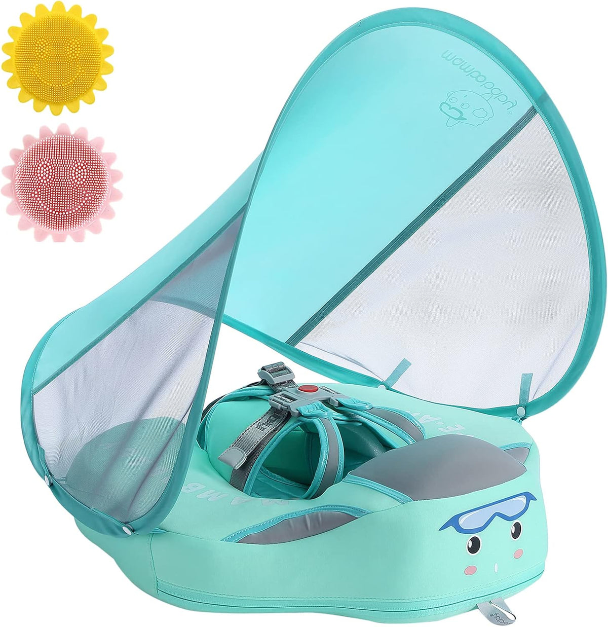Baby Pool Float with Canopy UPF 50+, Non Inflatable X674
