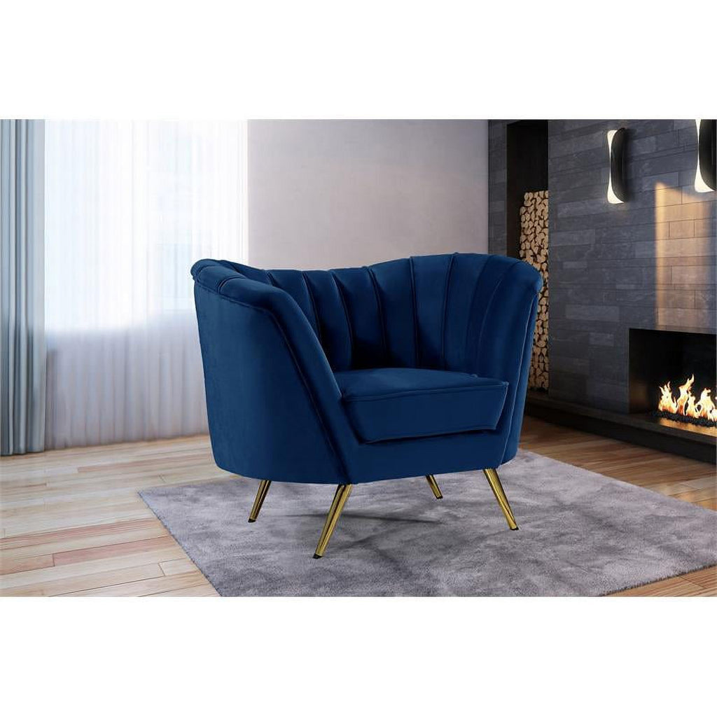 2 Piece Velvet Living Room Furniture Set with Loveseat and Accent Chair E432555
