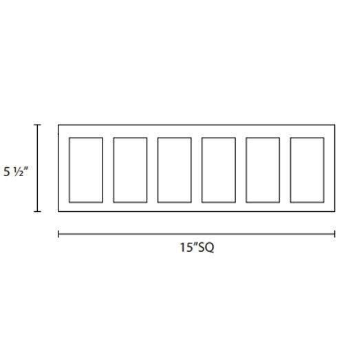15x22 LED Square Surface Mount P6357