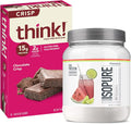 Watermelon Lime Whey Protein Isolate 16 Servings and Chocolate High Protein Bars 10 Bars Y455