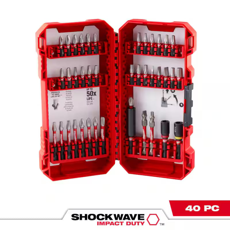 Alloy Steel Screw Driver Drill Bit Set 40-Piece D8388