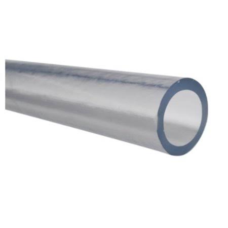 PVC Clear Plastic Tubing, Inner Diameter 7/8 inch, Outer Diameter 1-1/8 inch, Length 50 ft D50033