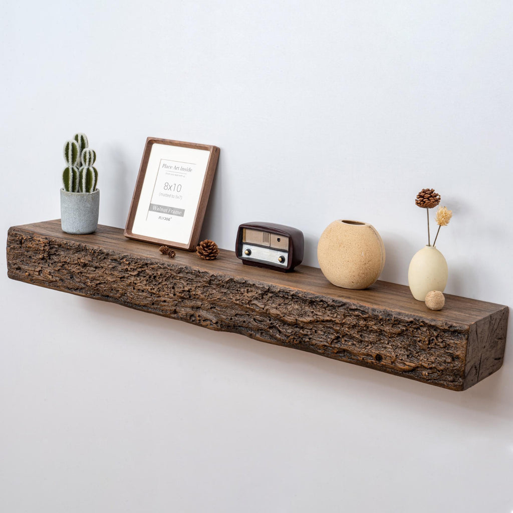 52inch Distressed Brown Floating Concrete Fireplace Mantel Shelf O1147