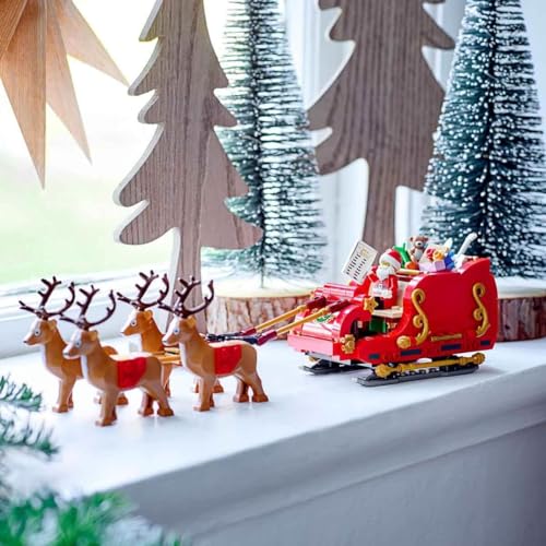 LEGO Santa's Sleigh Building Toy Set with Santa Claus Figurine & Reindeer S817