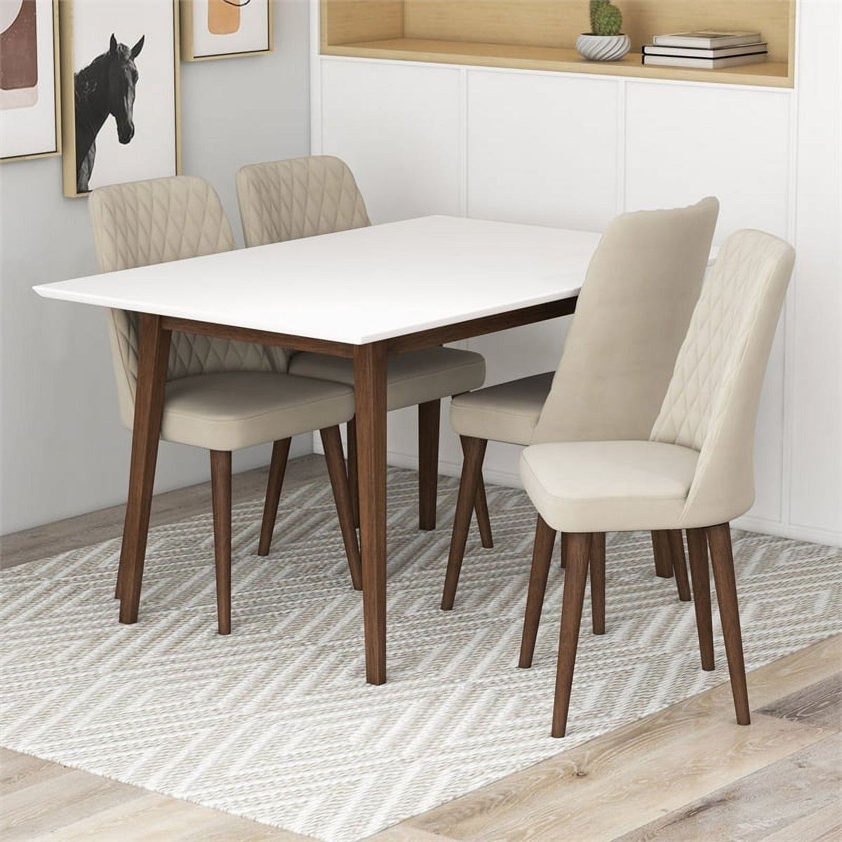 Mid Century Modern Kitchen Table and Chairs for 4 N192758