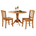3 PC Oak Kitchen Table and 2 Dinette Chairs O672