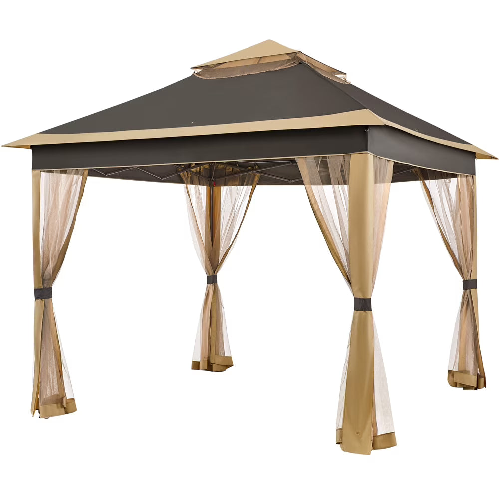 11x11 FT Pop-Up Gazebo with 4 Mesh Sidewalls X853532