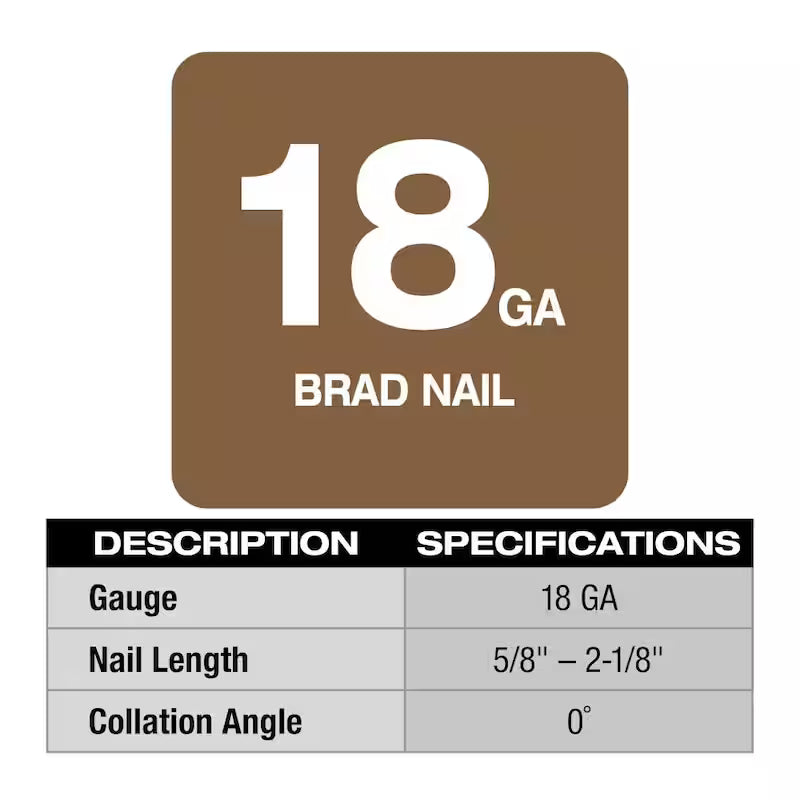 18-Volt Lithium-Ion Brushless Cordless 18-Gauge Brad Nailer C951