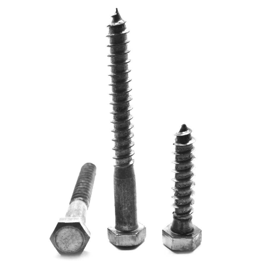 Hex Lag Screw Low Carbon Steel Plain Finish W81603