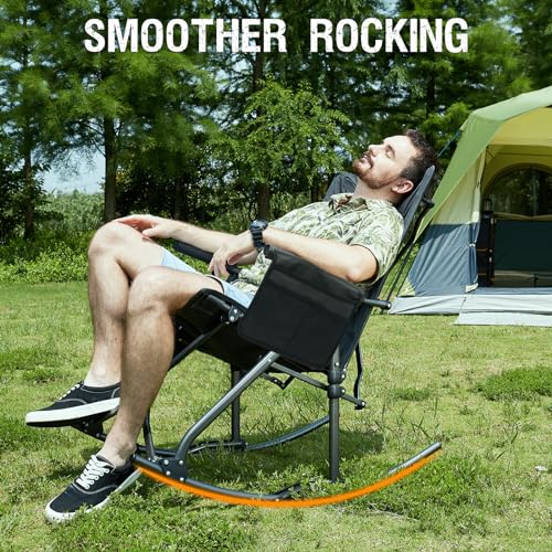 Oversized Folding Rocking Camping Chair with Carry Bag U41395