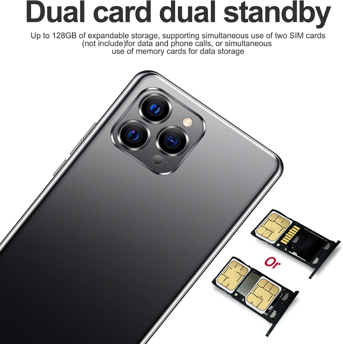 Unlocked Android Smartphone 6.26Inch 1+8GB Dual Card Black M20231