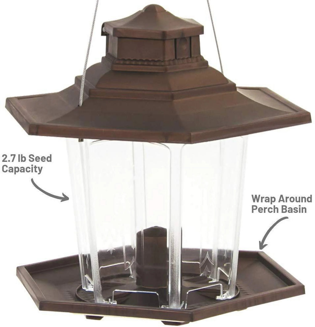 Brown Gazebo Wild Bird Feeder C650