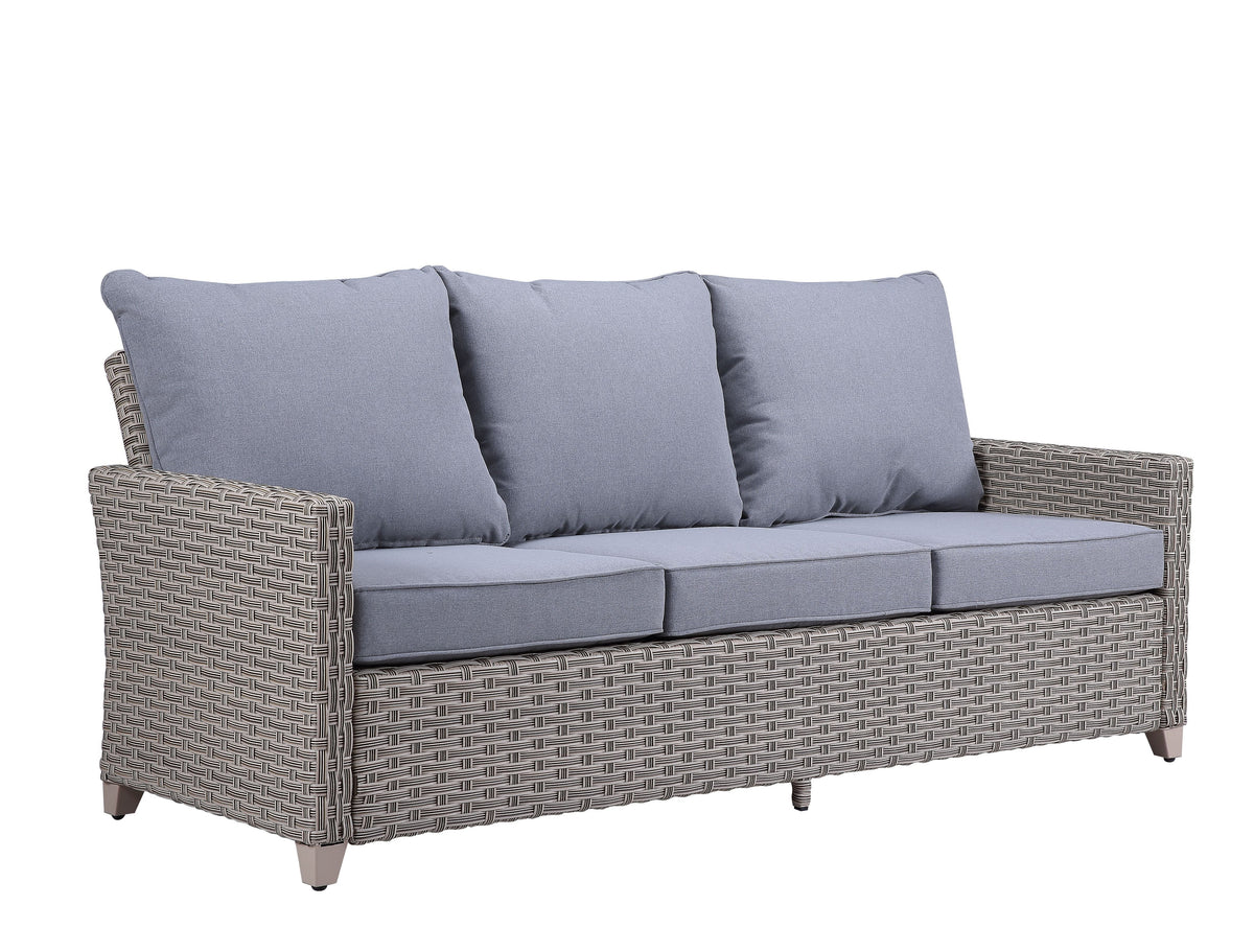 Gray Fabric Patio Sofa Set J372