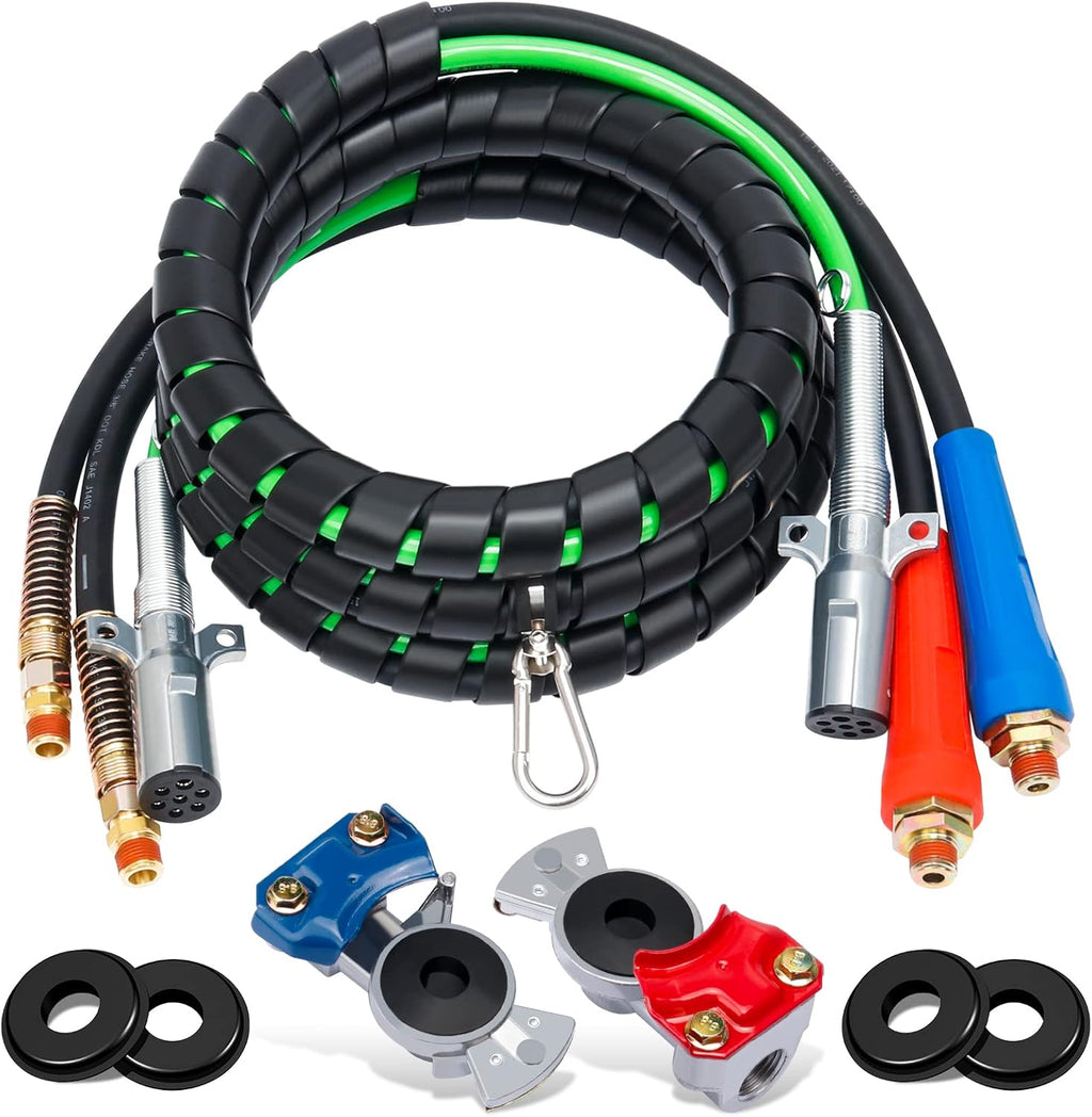 12 FT Semi Truck Air Hose Kit with Glad Hands A485