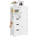 White 3 Drawer Wooden Bathroom Storage Cabinet U384124