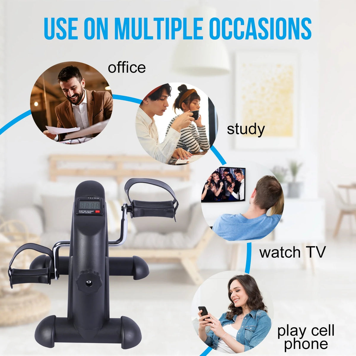 Mini Multi-Functional Stepper Exercise Bike with LCD Screen G9350