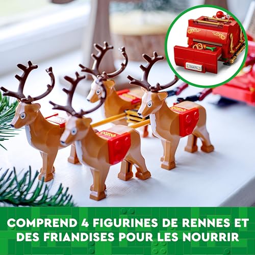 LEGO Santa's Sleigh Building Toy Set with Santa Claus Figurine & Reindeer S817