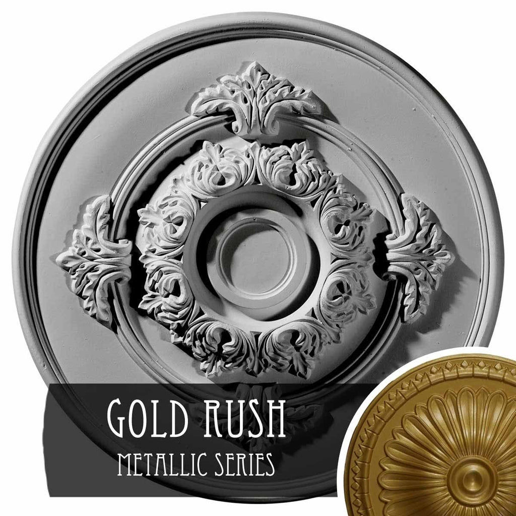 Hand-Painted Gold Ceiling Medallion Z639120