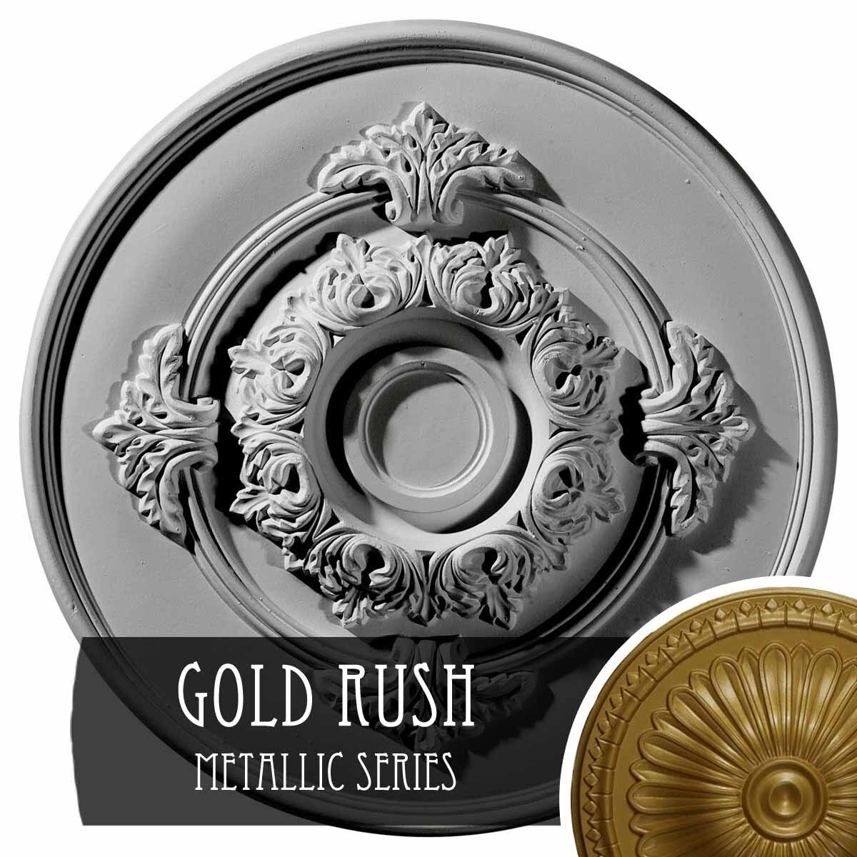 Hand-Painted Gold Ceiling Medallion Z639120