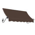 10.375 ft Fixed Awning Acrylic Fabric, Brown F9849