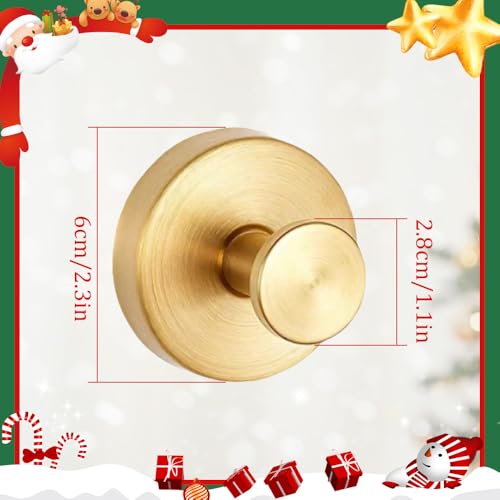Suction Cup Hooks, 2 Gold X934725