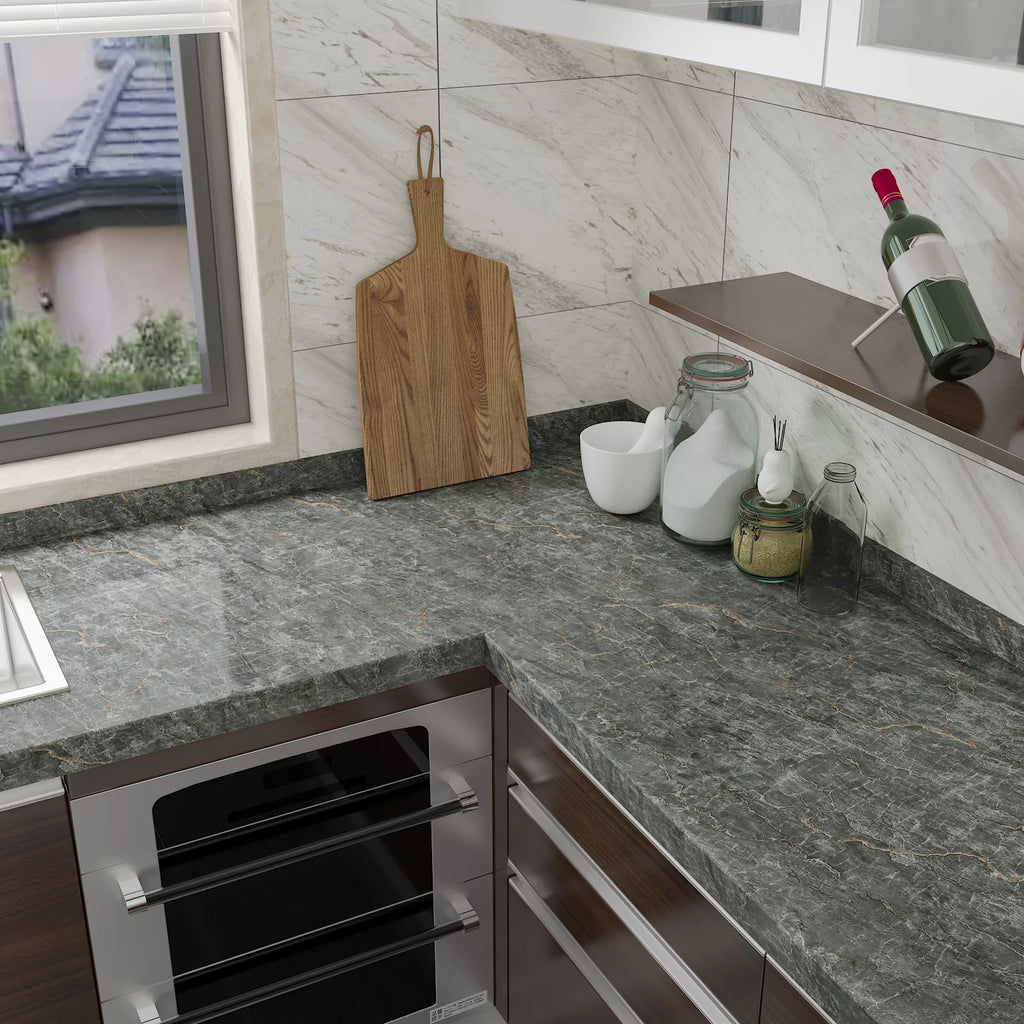 24"x354" Grey Marble Peel and Stick Wallpaper V31600