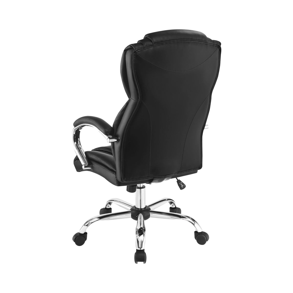 Black Upholstered Office Chair with Casters K751