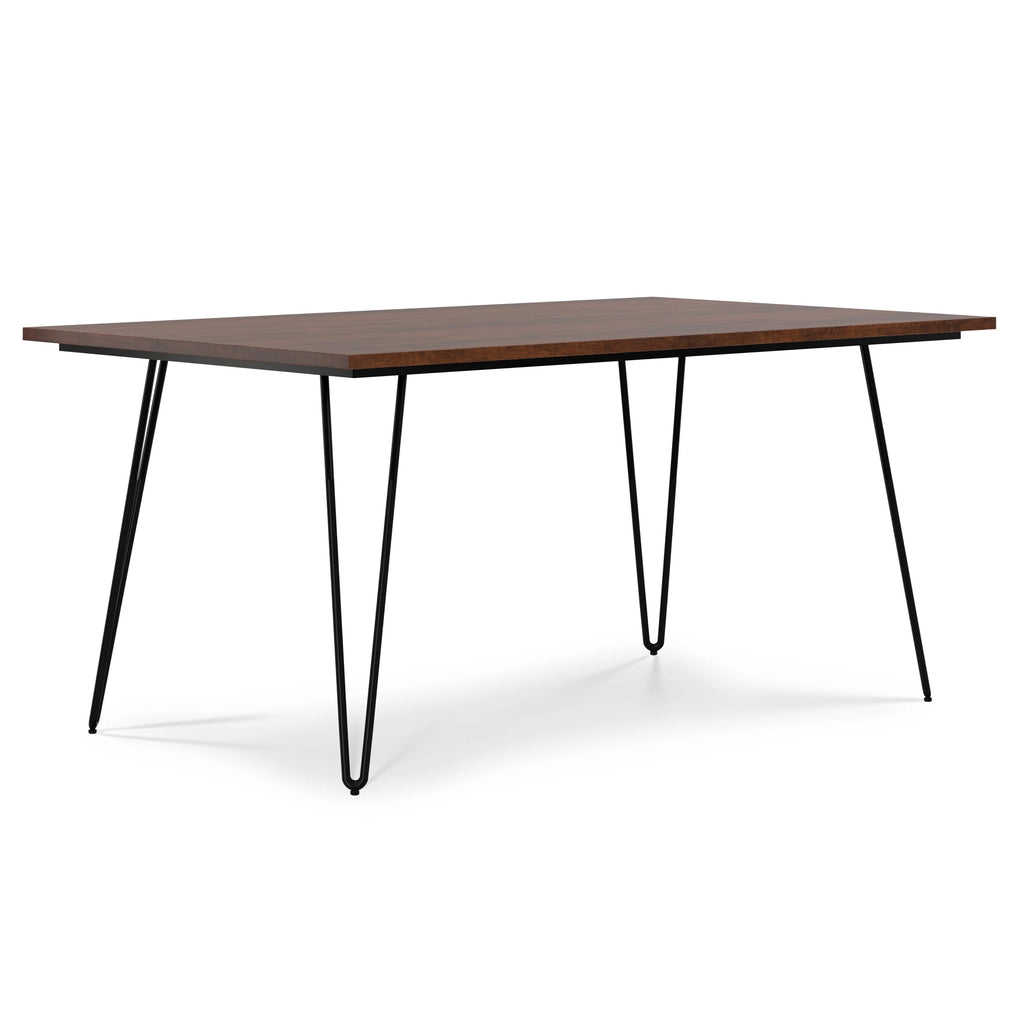 Solid Mango Wood and Metal 66 inch x 40 inch Rectangle Dining Table A646326