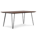 Solid Mango Wood and Metal 66 inch x 40 inch Rectangle Dining Table A646326