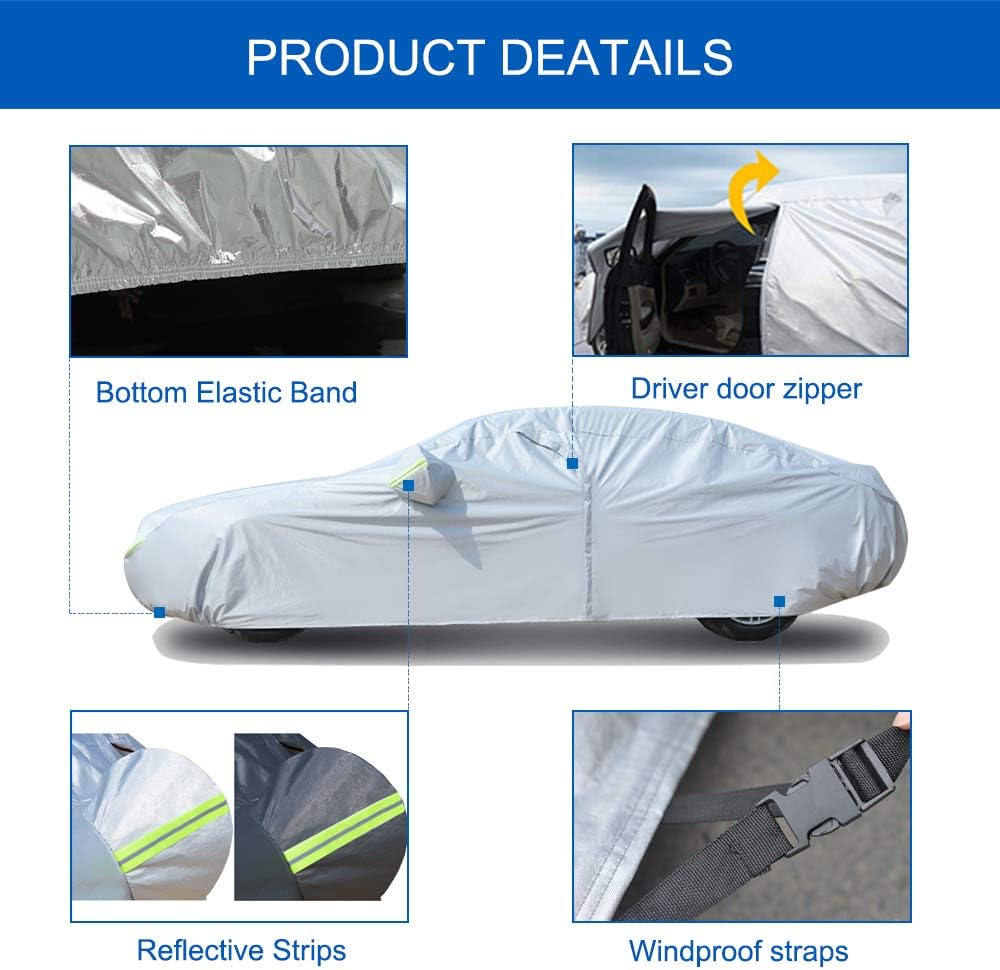 6 Layers SUV Car Cover with Zipper Door Z225