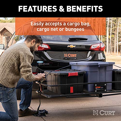 60 x 24-Inch Black Steel Cargo Carrier I7528
