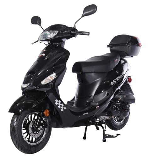 Black 50 Moped with 10" Aluminum Wheels H1871