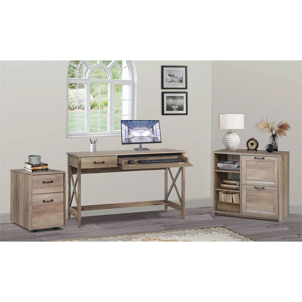 Rustic Oak Finish Mobile File Cabinet I674942