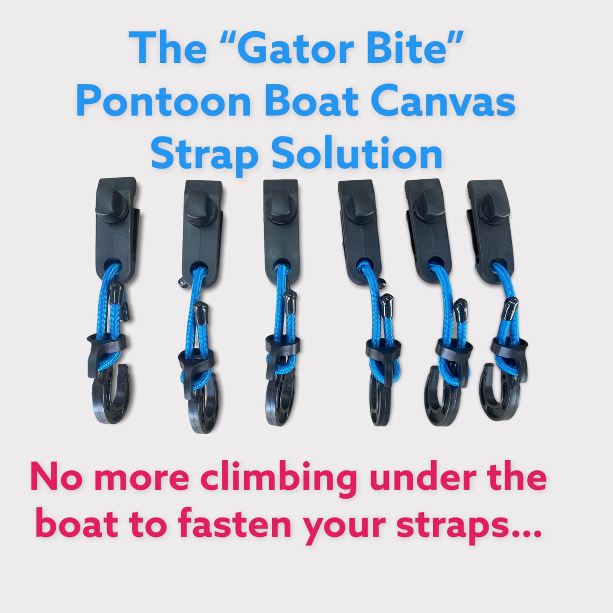 12'-18' Pontoon Boat Canvas Solution with 6 Rise Combo Pack with 12 Gator Bite Canvas Strap Solutions L426408